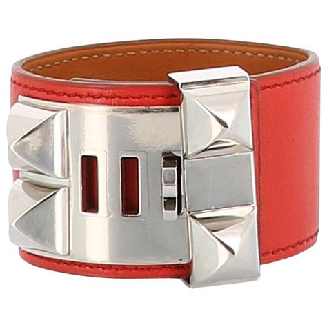 hermes leather bracelet orange|bracelet Hermes orange cuir.